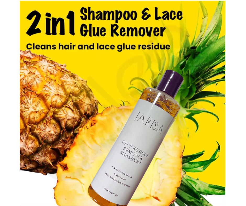 Jarisa 2in1 Remover Deep Cleaning Wig, Lace, Hair Extensions Glue Residue Remover Shampoo 265 ml