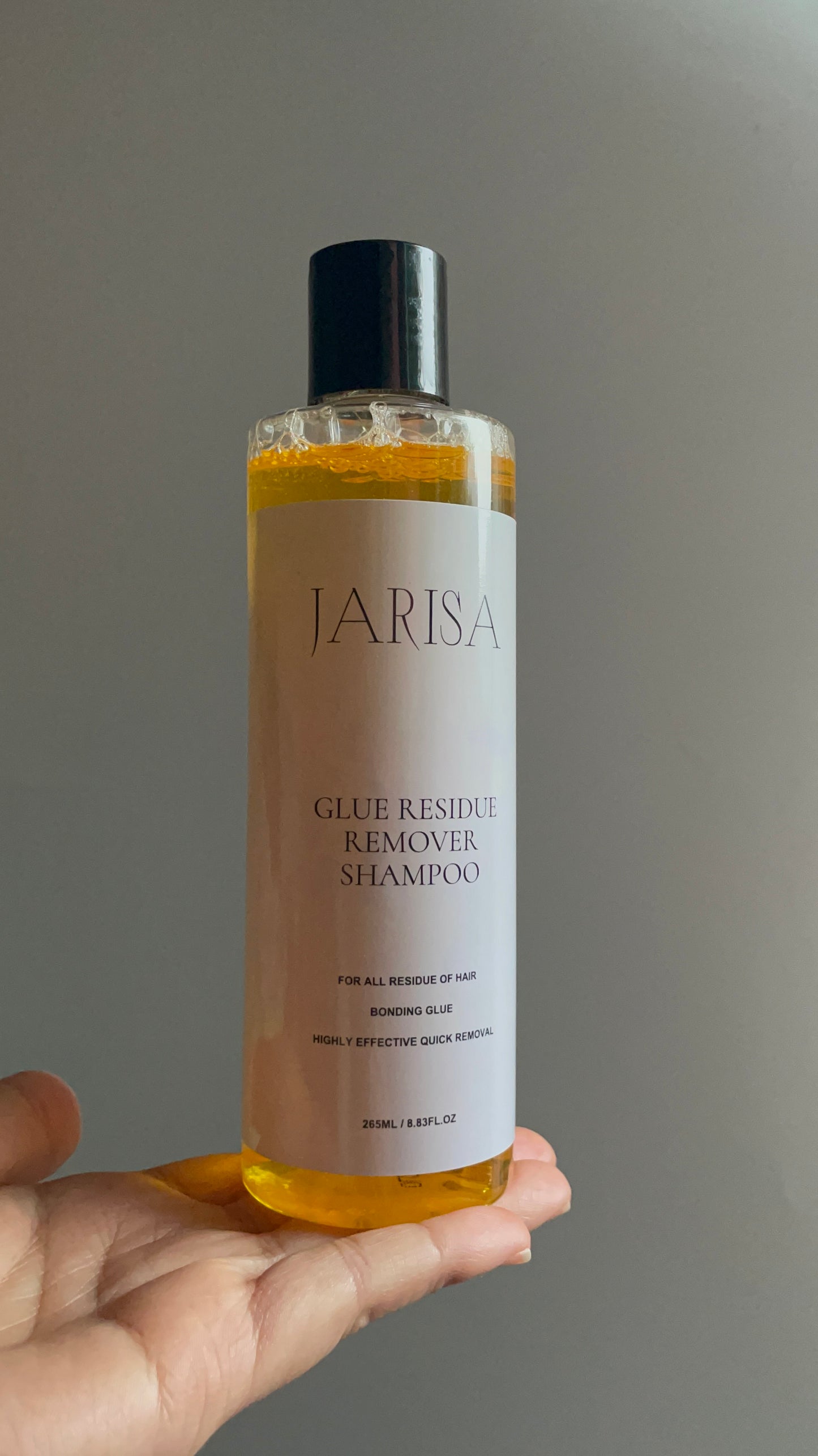 Jarisa 2in1 Remover Deep Cleaning Wig, Lace, Hair Extensions Glue Residue Remover Shampoo 265 ml