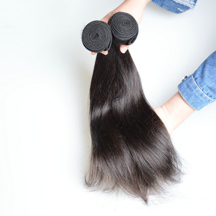 Indian Virgin Straight Hair Extension, Natural Black, 100g