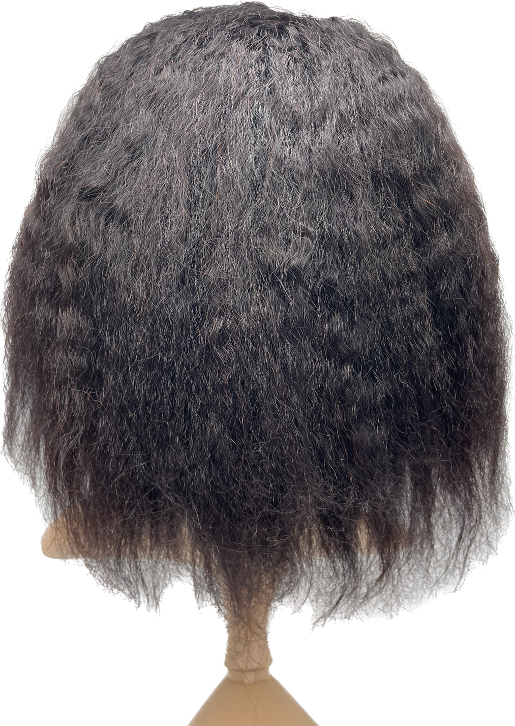 Kinky Straight Front-Lace Wig 180% Density, Color Natural Black #1b