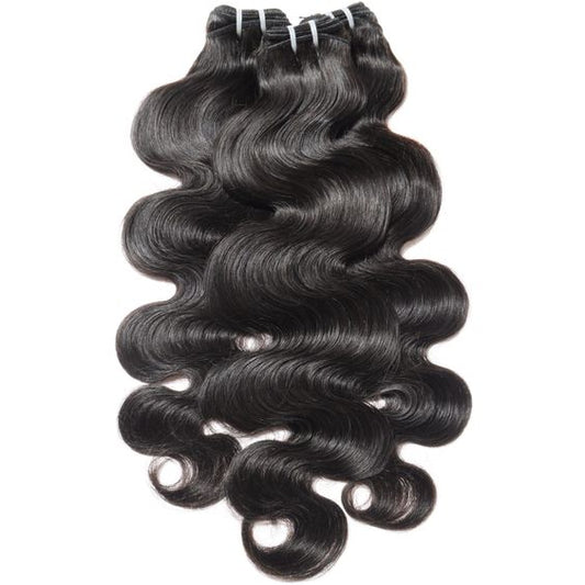 Extension de cheveux indiens vierges ondulés, noir naturel, 100 g